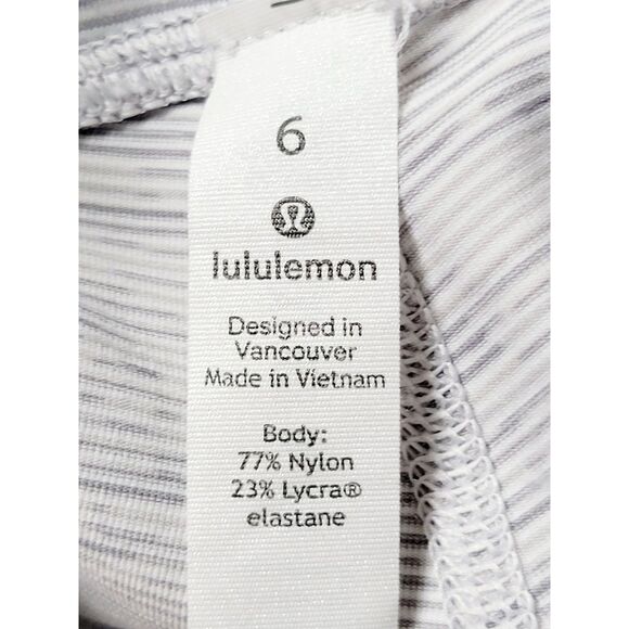 LULULEMON 6 Align Women Size 6 Gray Wht‎ High Rise Leggings *Ink Swipe On Hip" - Picture 6 of 8